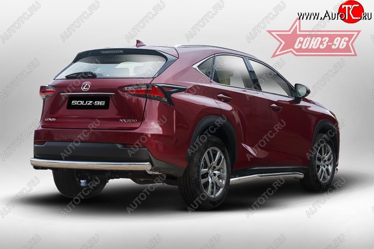 15 614 р. Защита заднего бампера Souz-96 (овал 75х42)  Lexus NX200  Z10 - NX300h  Z10  с доставкой в г. Воронеж