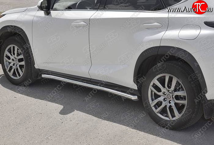19 999 р. Защита порогов на SLITKOFF (труба d63) нержавейка  Lexus NX300h  Z10 (2014-2017) дорестайлинг  с доставкой в г. Воронеж