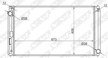 10 249 р. Радиатор двигателя SAT (пластинчатый, МКПП/АКПП) Lexus NX300h Z10 дорестайлинг (2014-2017)  с доставкой в г. Воронеж. Увеличить фотографию 1