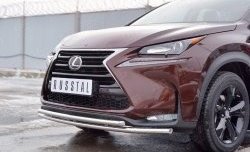 16 999 р. Защита переднего бампера (2 трубыØ42 мм, нержавейка) SLITKOFF  Lexus NX200  Z10 (2014-2017) дорестайлинг  с доставкой в г. Воронеж. Увеличить фотографию 4