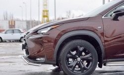 14 999 р. Защита переднего бампера (Ø42 мм, волна, нержавейка) SLITKOFF Lexus NX200 Z10 дорестайлинг (2014-2017)  с доставкой в г. Воронеж. Увеличить фотографию 3