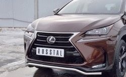 14 999 р. Защита переднего бампера (Ø42 мм, волна, нержавейка) SLITKOFF  Lexus NX200  Z10 (2014-2017) дорестайлинг  с доставкой в г. Воронеж. Увеличить фотографию 4