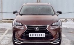 14 999 р. Защита переднего бампера (Ø42 мм, волна, нержавейка) SLITKOFF Lexus NX200 Z10 дорестайлинг (2014-2017)  с доставкой в г. Воронеж. Увеличить фотографию 1