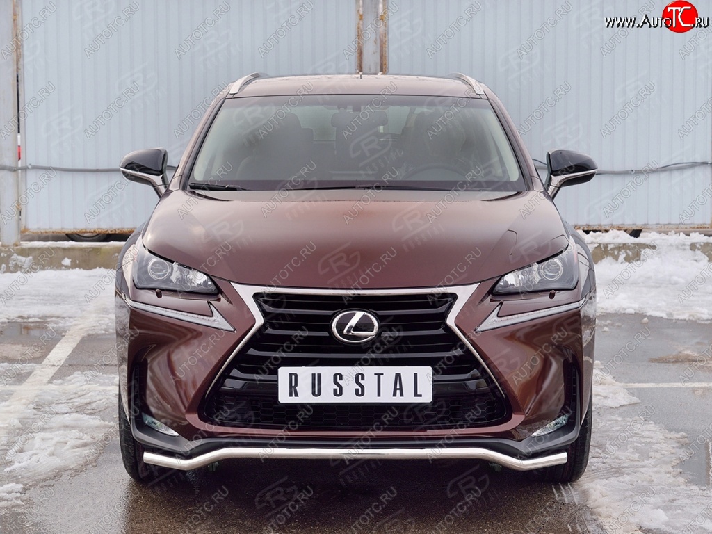 14 999 р. Защита переднего бампера (Ø42 мм, волна, нержавейка) SLITKOFF  Lexus NX200  Z10 (2014-2017) дорестайлинг  с доставкой в г. Воронеж