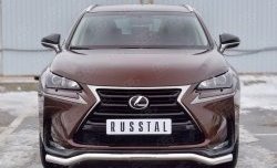 16 949 р. Защита переднего бампера (Ø63 мм волна, нержавейка) SLITKOFF Lexus NX200 Z10 дорестайлинг (2014-2017)  с доставкой в г. Воронеж. Увеличить фотографию 1