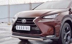 11 249 р. Защита переднего бампера (Ø75х42 мм, нержавейка) Russtal Lexus NX200 Z10 дорестайлинг (2014-2017)  с доставкой в г. Воронеж. Увеличить фотографию 4