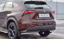 14 549 р. Защита заднего бампера (Ø42 мм уголки, нержавейка) SLITKOFF Lexus NX200 Z10 дорестайлинг (2014-2017)  с доставкой в г. Воронеж. Увеличить фотографию 3