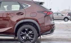 14 549 р. Защита заднего бампера (Ø42 мм уголки, нержавейка) SLITKOFF Lexus NX200 Z10 дорестайлинг (2014-2017)  с доставкой в г. Воронеж. Увеличить фотографию 4