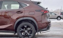 16 899 р. Защита заднего бампера (Ø63 мм уголки, нержавейка) SLITKOFF Lexus NX200 Z10 дорестайлинг (2014-2017)  с доставкой в г. Воронеж. Увеличить фотографию 3