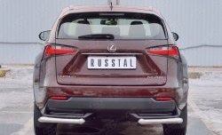 16 899 р. Защита заднего бампера (Ø63 мм уголки, нержавейка) SLITKOFF  Lexus NX200  Z10 (2014-2017) дорестайлинг  с доставкой в г. Воронеж. Увеличить фотографию 1