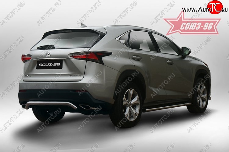 13 679 р. Защита заднего бампера (F-Sport) Souz-96 (d60) Lexus NX200 Z10 дорестайлинг (2014-2017)  с доставкой в г. Воронеж