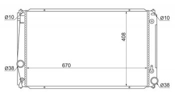 4 899 р. Радиатор двигателя SAT (трубчатый, МКПП/АКПП) Lexus NX300h Z10 дорестайлинг (2014-2017)  с доставкой в г. Воронеж. Увеличить фотографию 1