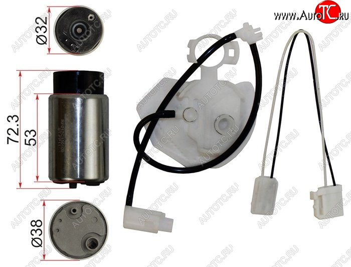 1 199 р. Насос топливный SAT (12V, 3BAR, 100L / H 2AZFE)  Lexus NX200  Z10 (2014-2021), Lexus NX300h  Z10 (2014-2017), Toyota Aqua  P10 (2011-2017), Toyota Belta/Yaris  XP90 (2005-2012), Toyota Camry  XV40 (2006-2011), Toyota Corolla  E140 (2007-2013), Toyota Corolla Axio  (E140) седан (2006-2012), Toyota Corolla Fielder  E140 (2006-2012), Toyota Highlander  XU40 (2007-2013), Toyota Ist  XP110 (2007-2016), Toyota Kluger  XU40 (2007-2013), Toyota Ractis (2005-2010), Toyota RAV4 ( XA305,  XA30,  XA40) (2005-2015), Toyota Vanguard (2007-2013), Toyota Vitz  XP90 (2005-2007), Toyota Yaris  XP90 (2005-2010)  с доставкой в г. Воронеж