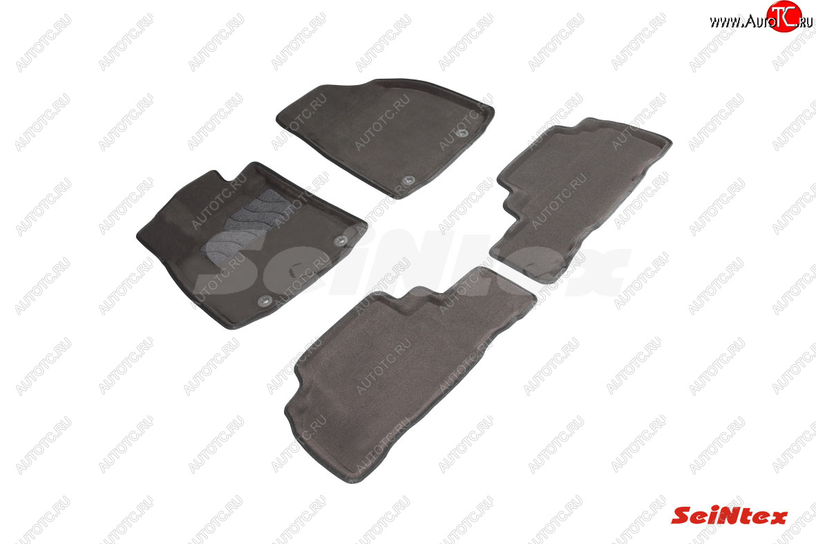 7 649 р. Текстильные 3D коврики в салон SEINTEX серые Lexus RX350 AL10 дорестайлинг (2008-2012)  с доставкой в г. Воронеж