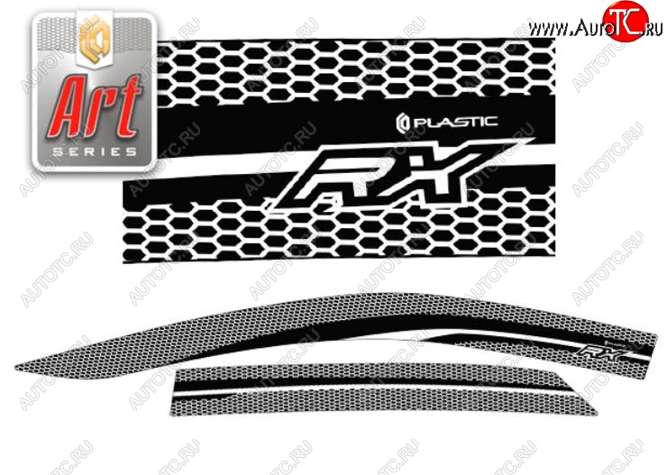 2 199 р. Дефлектора окон CA-Plastic  Lexus RX  200T - RX350  AL20 (Серия Art графит, Без хром.молдинга)  с доставкой в г. Воронеж