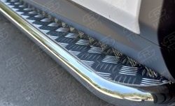 24 649 р. Широкая защита порогов из трубы диаметром 42 мм SLITKOFF  Lexus RX  200T (2015-2017) AL20 дорестайлинг  с доставкой в г. Воронеж. Увеличить фотографию 3