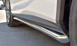 29 699 р. Защита порогов из круглой трубы диаметром 63 мм SLITKOFF  Lexus RX  200T (2015-2017) AL20 дорестайлинг  с доставкой в г. Воронеж. Увеличить фотографию 4