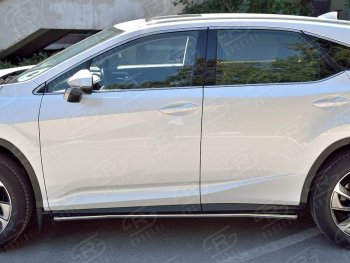 17 999 р. Защита порогов SLITKOFF из круглой трубы диаметром 42 мм v3  Lexus RX  200T (2015-2017) AL20 дорестайлинг  с доставкой в г. Воронеж. Увеличить фотографию 2