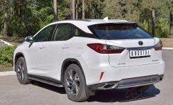 16 949 р. Защита заднего бампера (Ø63 мм, с полимерным покрытием) SLITKOFF Lexus RX 200T AL20 дорестайлинг (2015-2017)  с доставкой в г. Воронеж. Увеличить фотографию 2