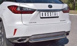 16 949 р. Защита заднего бампера (Ø63 мм, с полимерным покрытием) SLITKOFF Lexus RX 200T AL20 дорестайлинг (2015-2017)  с доставкой в г. Воронеж. Увеличить фотографию 3