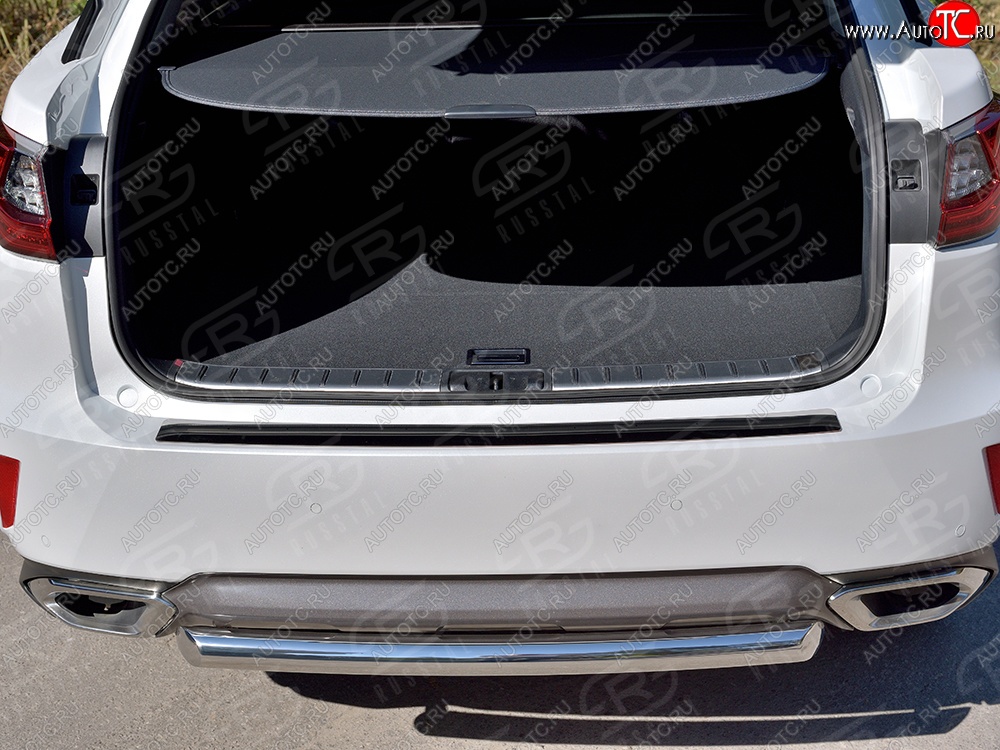 2 299 р. Накладка защитная на верхнюю часть заднего бампера Russtal Lexus RX 200T AL20 дорестайлинг (2015-2017)  с доставкой в г. Воронеж