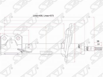 4 649 р. Правый амортизатор передний SAT  Lexus RX270  AL10 - RX450H  AL10  с доставкой в г. Воронеж. Увеличить фотографию 1