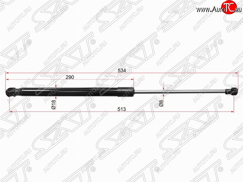 699 р. Левый упор капота SAT (газовый) Lexus RX350 AL10 дорестайлинг (2008-2012)  с доставкой в г. Воронеж