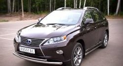 16 299 р. Защита переднего бампера (2 трубыØ63 и 42 мм, нержавейка) SLITKOFF Lexus RX270 AL10 дорестайлинг (2010-2012)  с доставкой в г. Воронеж. Увеличить фотографию 3