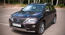 24 999 р. Защита переднего бампера (2 трубыØ75х42 мм, нержавейка) Russtal  Lexus RX270  AL10 - RX450H  AL10  с доставкой в г. Воронеж. Увеличить фотографию 4