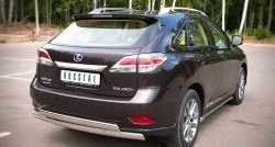 23 999 р. Защита заднего бампера (2 трубы Ø76х42 мм, нержавейка) Russtal  Lexus RX270  AL10 - RX450H  AL10  с доставкой в г. Воронеж. Увеличить фотографию 4