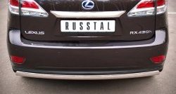 16 849 р. Защита заднего бампера (Ø75x42 мм, нержавейка) Russtal  Lexus RX270  AL10 - RX450H  AL10  с доставкой в г. Воронеж. Увеличить фотографию 1