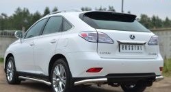 14 649 р. Защита заднего бампера (Ø63 мм, нержавейка) SLITKOFF Lexus RX270 AL10 дорестайлинг (2010-2012)  с доставкой в г. Воронеж. Увеличить фотографию 2