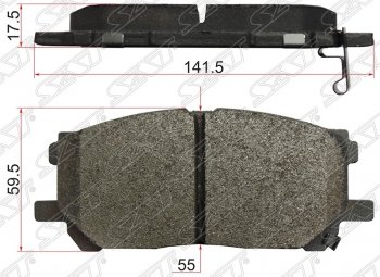 1 229 р. Колодки тормозные SAT (передние)  Lexus RX270  AL10 (2010-2012), Lexus RX350  AL10 (2008-2012), Lexus RX450H  AL10 (2009-2012), Toyota Harrier  XU30 (2003-2013), Toyota Highlander  XU40 (2007-2010)  с доставкой в г. Воронеж. Увеличить фотографию 1