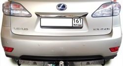 9 199 р. Фаркоп Лидер Плюс (c нерж. пластиной)  Lexus RX270  AL10 - RX450H  AL10 (Без электропакета)  с доставкой в г. Воронеж. Увеличить фотографию 1