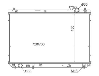Радиатор двигателя SAT (пластинчатый, 3.0, МКПП/АКПП) Toyota Harrier XU10 дорестайлинг (1997-2000)