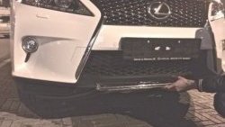21 599 р. Накладка на передний бампер CT v4 v4 Lexus RX350 AL10 дорестайлинг (2008-2012) (Неокрашенная)  с доставкой в г. Воронеж. Увеличить фотографию 2