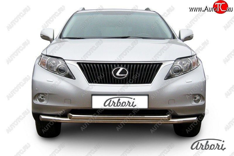 22 049 р. Защита переднего бампера Arbori (нержавейка, 2 трубы d57 и 57 mm) Lexus RX350 AL10 дорестайлинг (2008-2012)  с доставкой в г. Воронеж