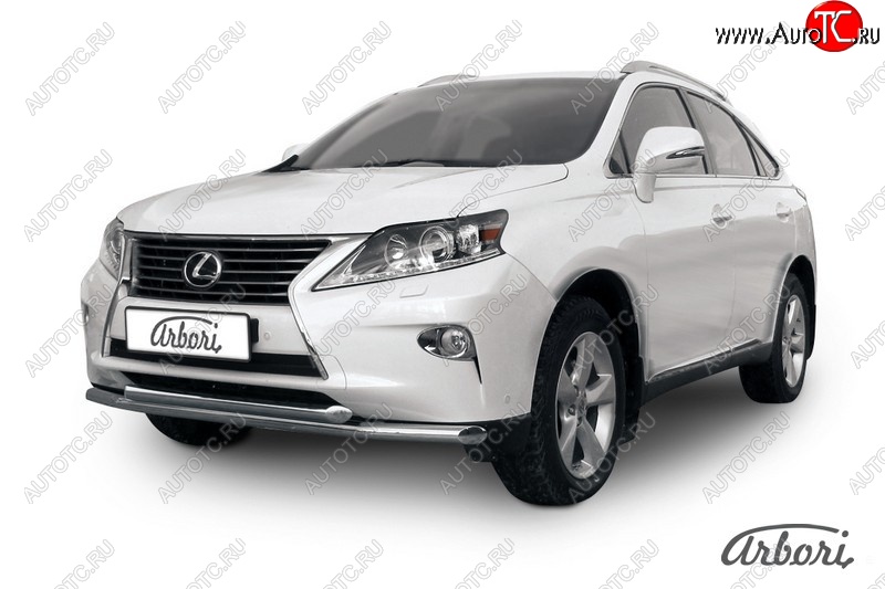 22 049 р. Защита переднего бампера Arbori (нержавейка, 2 трубы d57 mm) Lexus RX350 AL10 рестайлинг (2012-2015)  с доставкой в г. Воронеж