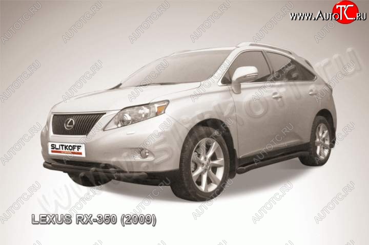 18 699 р. защита переднего бампера Slitkoff  Lexus RX350  AL10 (2008-2012) дорестайлинг (Цвет: серебристый)  с доставкой в г. Воронеж