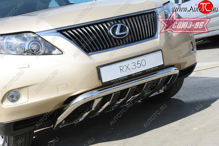 30 104 р. Защита переднего бампера нижняя Souz-96 (d60).  Lexus RX350  AL10 (2008-2012) дорестайлинг  с доставкой в г. Воронеж