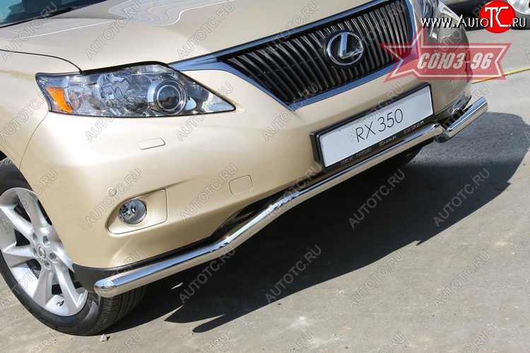 15 929 р. Защита переднего бампера одинарная Souz-96 (d60).  Lexus RX350  AL10 (2008-2012) дорестайлинг  с доставкой в г. Воронеж
