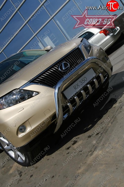 28 709 р. Защита переднего бампера Souz-96 (d76)  Lexus RX350  AL10 (2008-2012) дорестайлинг  с доставкой в г. Воронеж