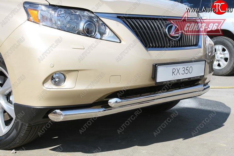 28 124 р. Защита переднего бампера двойная Souz-96 (d76/60)  Lexus RX350  AL10 (2008-2012) дорестайлинг  с доставкой в г. Воронеж