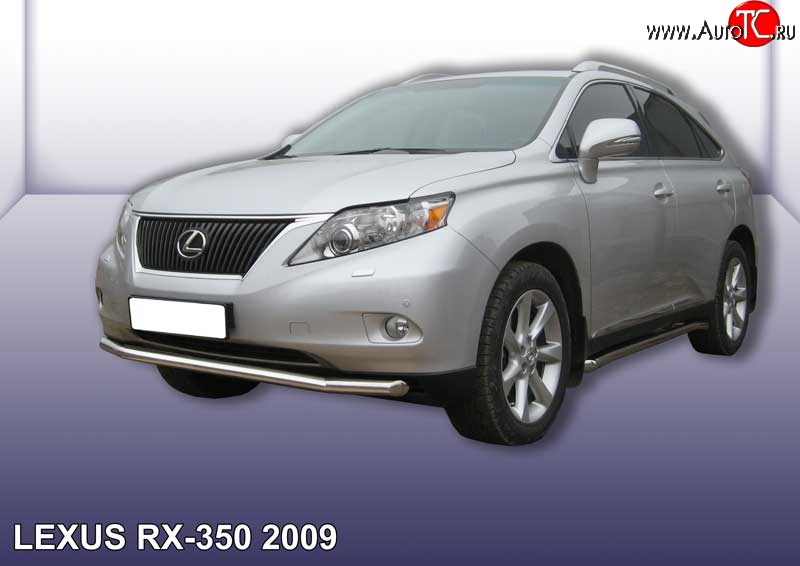 16 999 р. Одинарная защита переднего бампера из трубы диаметром 57 мм Slitkoff Lexus RX350 AL10 дорестайлинг (2008-2012) (Нержавейка, Полированная)  с доставкой в г. Воронеж
