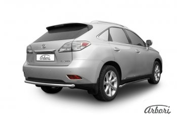 Защита заднего бампера Arbori (нержавейка, 1 труба d57 mm). Lexus RX350  AL10 (2008-2012) дорестайлинг