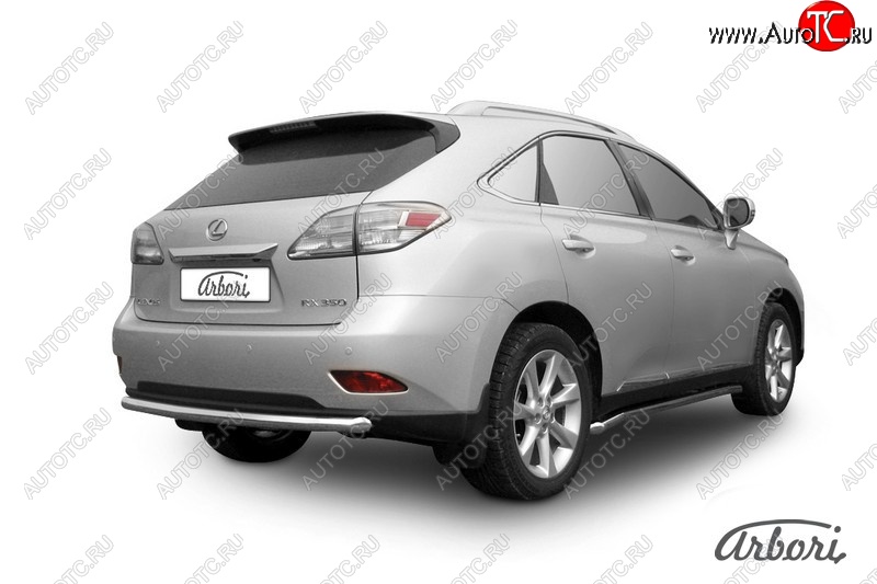 15 749 р. Защита заднего бампера Arbori (нержавейка, 1 труба d57 mm).  Lexus RX350  AL10 (2008-2012) дорестайлинг  с доставкой в г. Воронеж