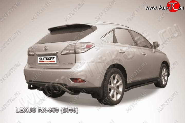 11 299 р. Защита задняя Slitkoff  Lexus RX350  AL10 (2008-2012) дорестайлинг (Цвет: серебристый)  с доставкой в г. Воронеж