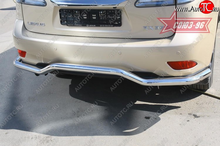 13 049 р. Защита заднего бампера Souz-96 (d60)  Lexus RX350  AL10 (2008-2012) дорестайлинг  с доставкой в г. Воронеж