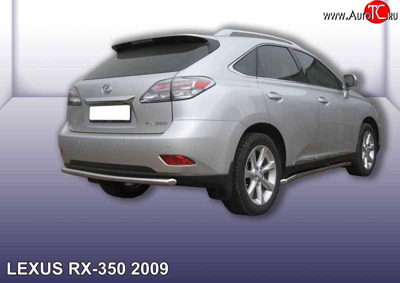 14 549 р. Одинарная защита заднего бампера из трубы диаметром 57 мм Slitkoff  Lexus RX350  AL10 (2008-2012) дорестайлинг (Нержавейка, Полированная)  с доставкой в г. Воронеж