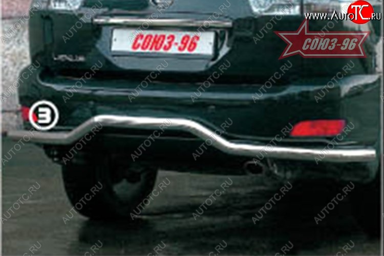 10 349 р. Защита заднего бампера Souz-96 (d60)  Lexus RX400H  XU30 (2005-2009) рестайлинг  с доставкой в г. Воронеж